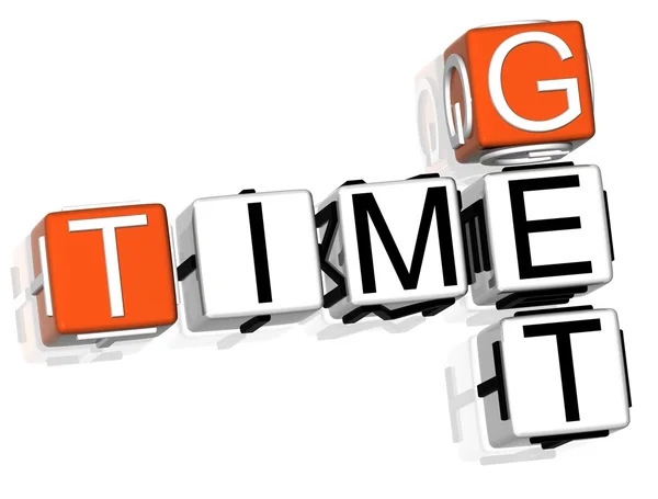 Get Time Crossword Text White Background — Stock Photo, Image