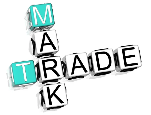 Mark handel korsord — Stockfoto