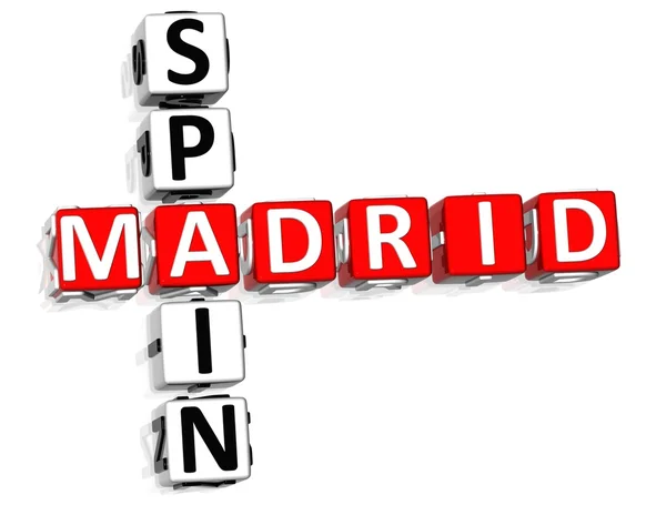 Crucigrama Madrid España — Foto de Stock