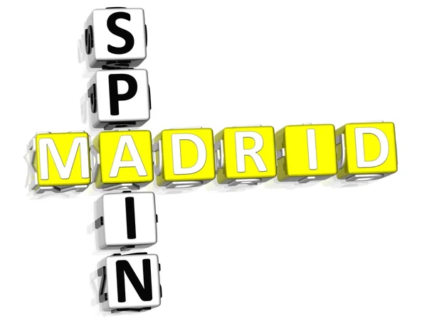 Madrid Spagna cruciverba — Foto Stock