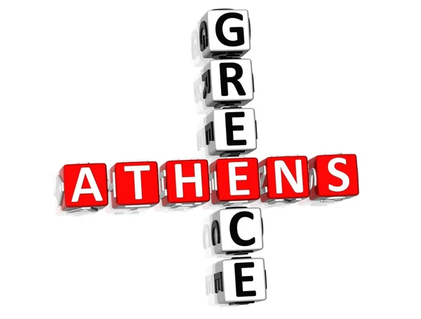 Athens Greece Crossword — Stock Photo, Image