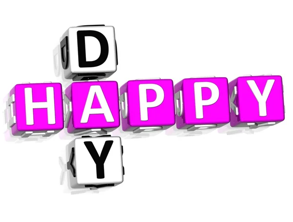 Happy Day Crossword — Stock Photo, Image