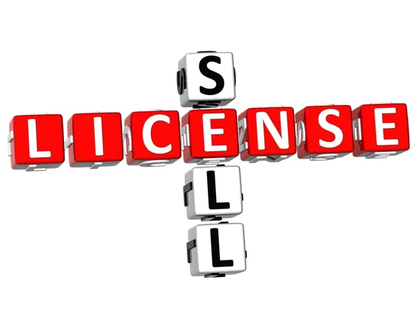 Sell License Crossword — Stock Photo, Image