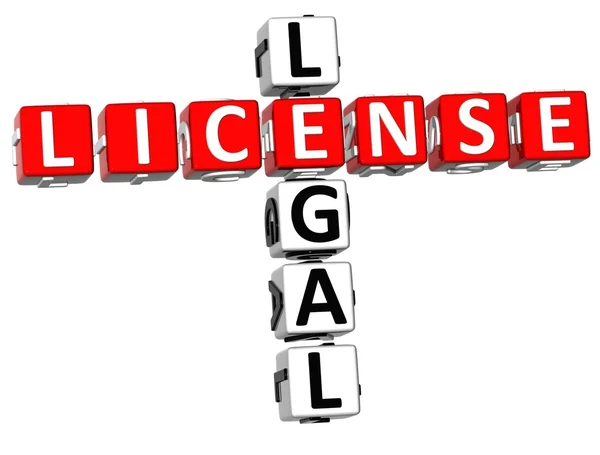 Legal License Crossword — Stock Photo, Image