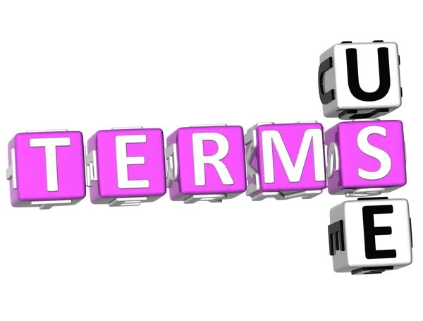 Terms Use Crossword — Stock Photo, Image
