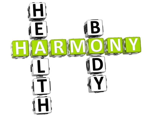 Harmonie zdraví těla křížovky — Stock fotografie