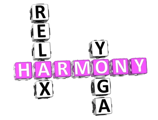 Harmony Relax Yoga Crossword — Stock Photo, Image