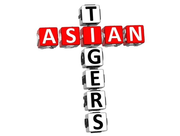 Asian Tigers Crossword — Stock Photo, Image