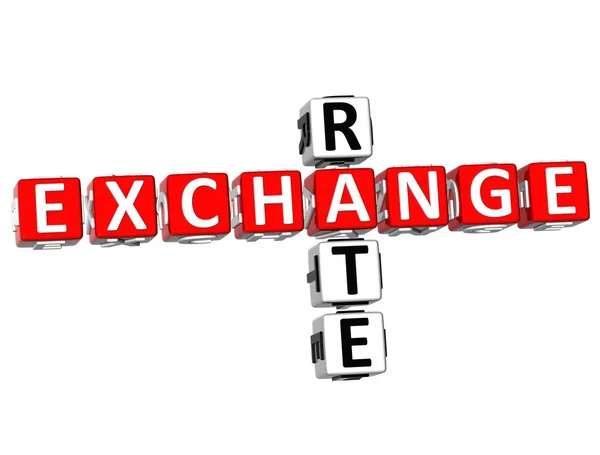 Exchange Rate Crossword — Stock Photo, Image