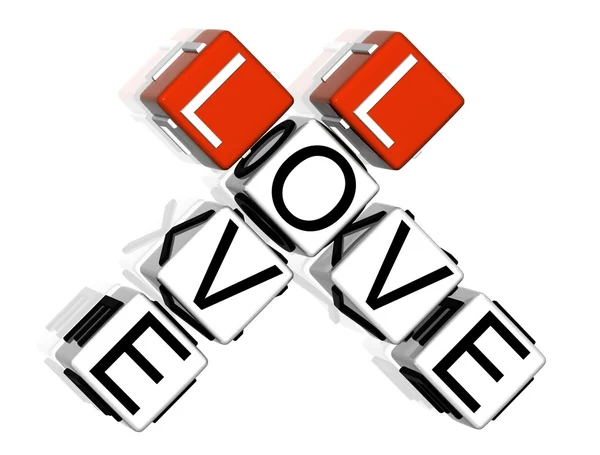 Liefde liefde kruiswoordraadsel — Stockfoto