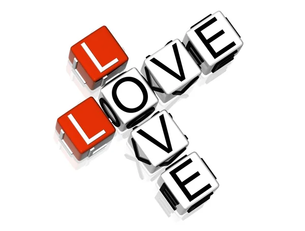 Láska láska křížovky — Stock fotografie