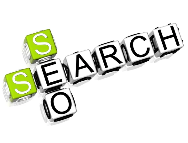 Seo Search Crossword — Stock Photo, Image
