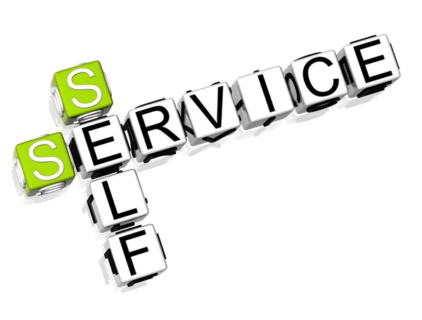 Self Service Palavra cruzada — Fotografia de Stock