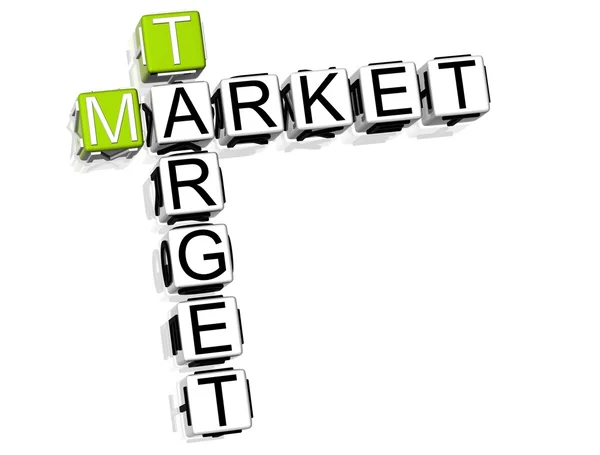 Markt doelgroep kruiswoordraadsel — Stockfoto