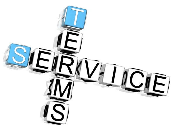 Terms Service Crossword — Stock Photo, Image