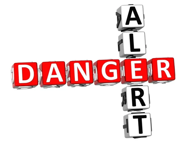 Danger Alert Crossword — Stock Photo, Image