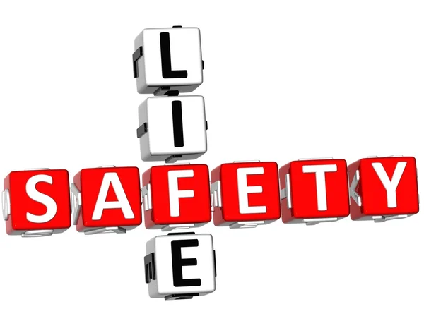 Safety Life Crossword — Stock Photo, Image