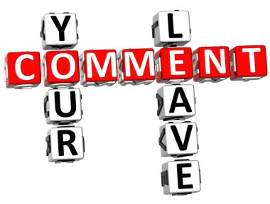 Leave Your Comment Crossword clipart