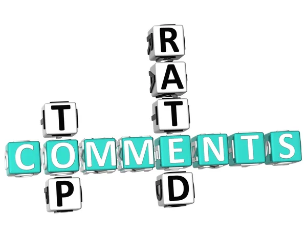 Top Rated Comments Crossword — Stock Photo, Image