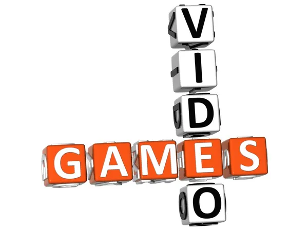 Video Games Palavras Cruzadas — Fotografia de Stock