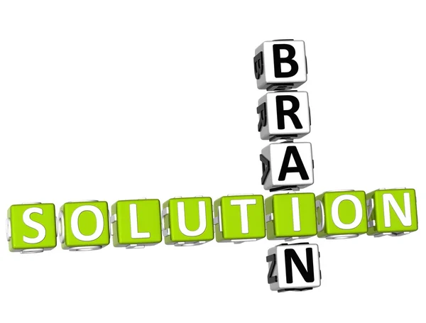 Brain Solution Crossword — Stock Photo, Image