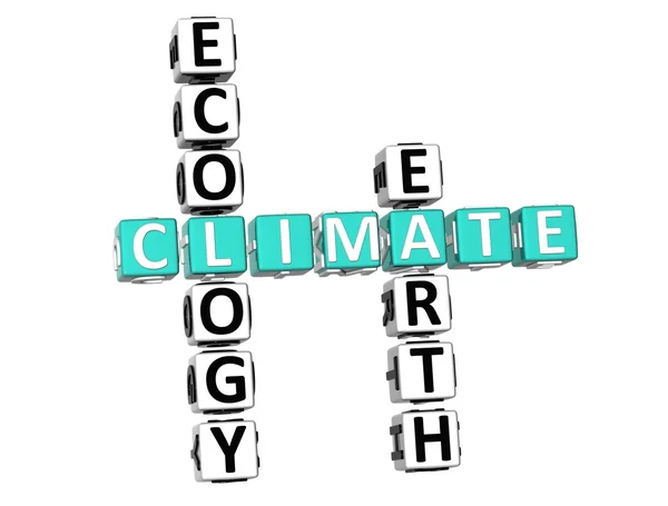 Crucigrama climático de ecología — Foto de Stock
