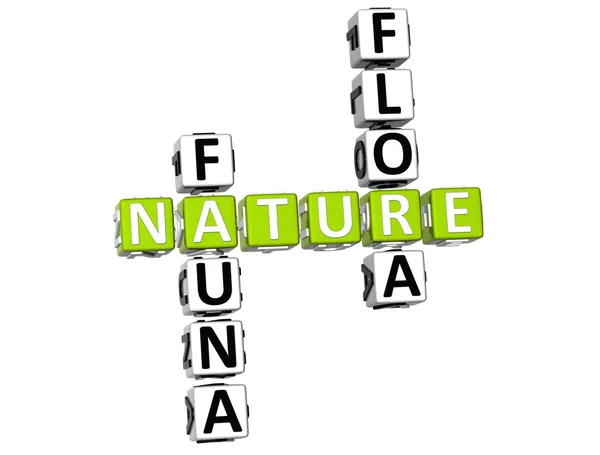 Nature Fauna Flora Crossword — Stock Photo, Image