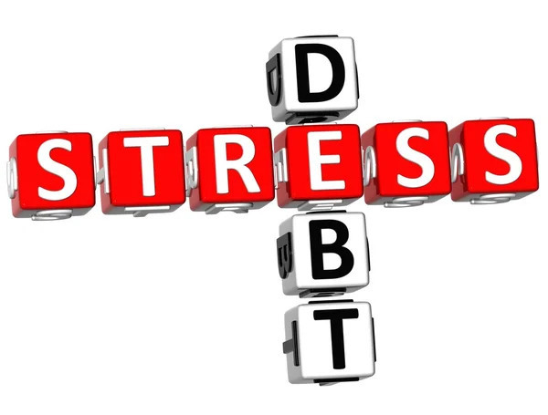 Стресс-долговой кроссворд — стоковое фото