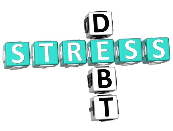 ストレス債務クロスワード — ストック写真