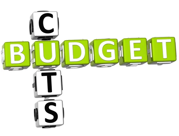 Budget Cuts Crossword — Stock Photo, Image