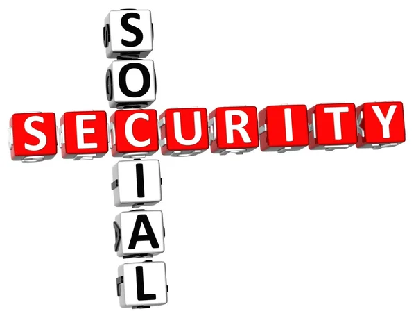 Social Security Crossword — Stock Photo, Image