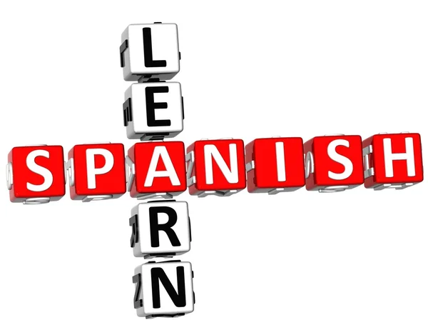 学ぶスペイン語クロスワード — ストック写真