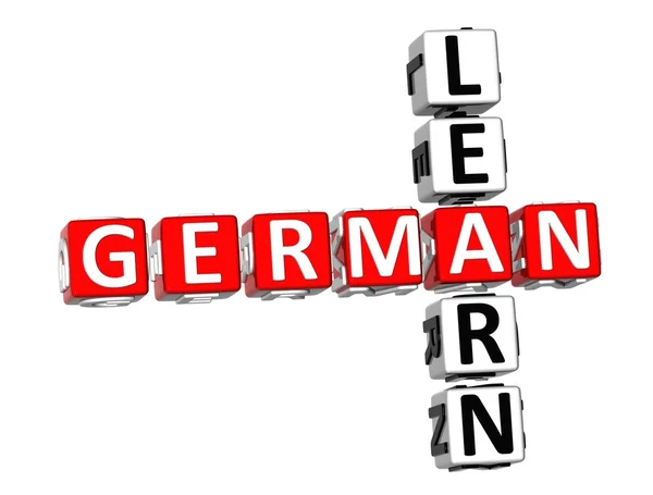 Deutsch lernen Kreuzworträtsel — Stockfoto