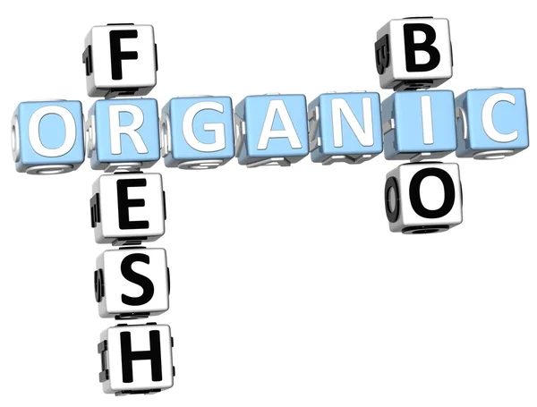 Fresh Bio Organic Crossword — Stock Photo, Image