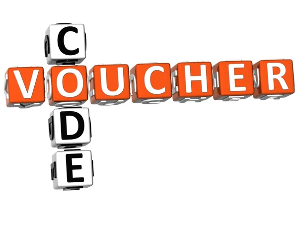 Voucher Code Crossword — Stock Photo, Image