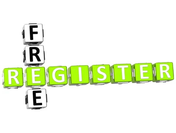 Register Free Crossword — Stock Photo, Image