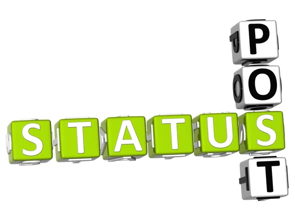 Status bericht kruiswoordraadsel — Stockfoto