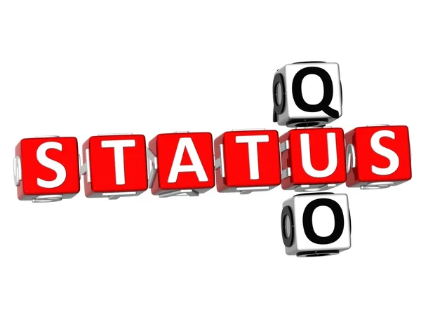 Kreuzworträtsel zum Status quo — Stockfoto