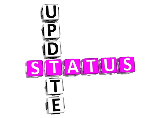Status aktualisieren Kreuzworträtsel — Stockfoto