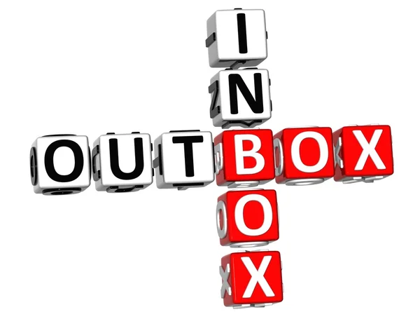 Outbox Inbox Crossword — Stock Photo, Image