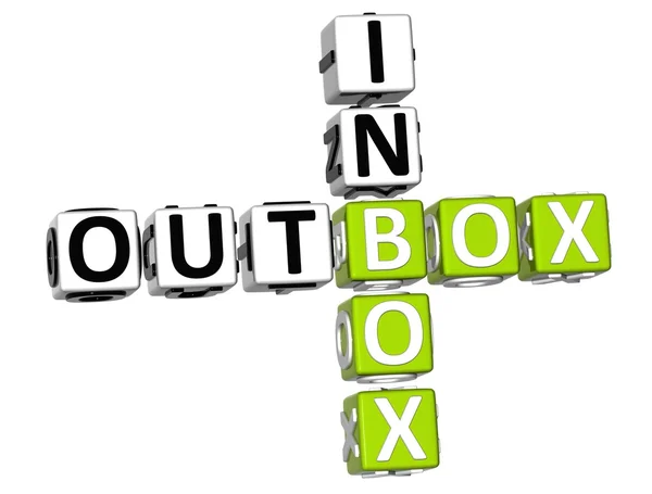 Outbox Inbox Crossword — Stock Photo, Image