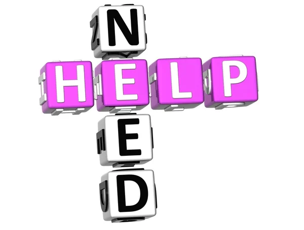 Potrzebujesz pomocy krzyżówka — Zdjęcie stockowe