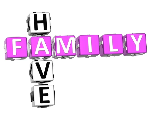 Have Family Crossword — Stock Photo, Image