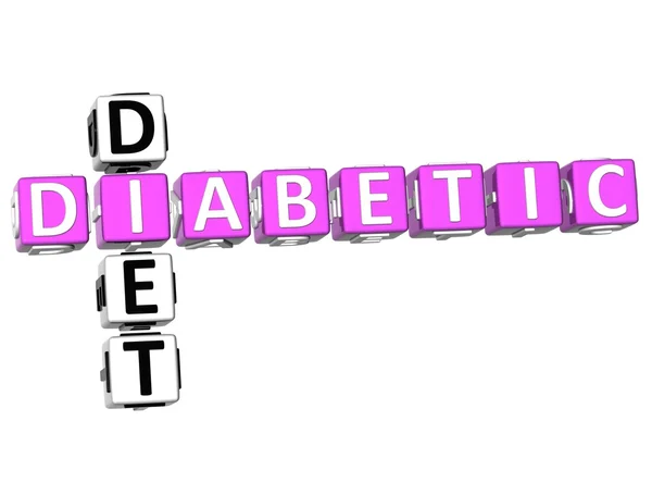 Diabetikus étrend keresztrejtvény — Stock Fotó