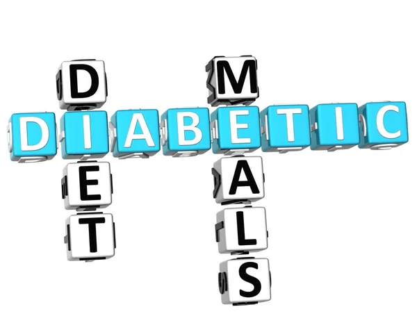 Diabetic Diet Meals Crossword — Stok Foto
