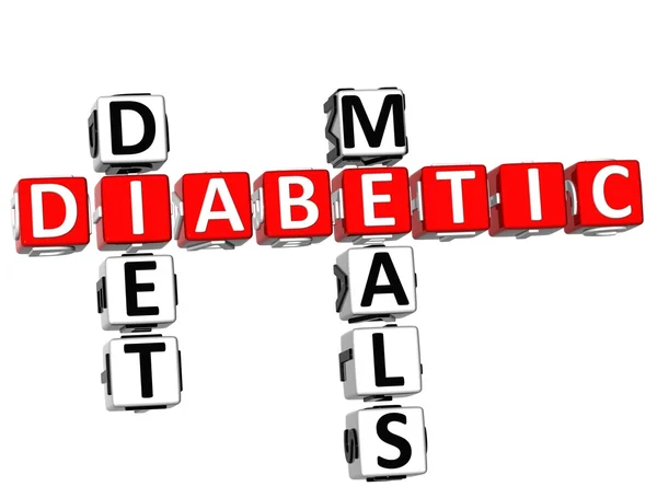Diabetic Diet Meals Palavras cruzadas — Fotografia de Stock