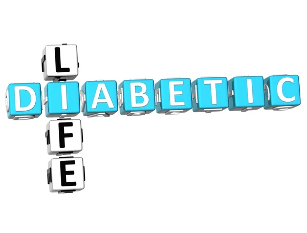 Diabetická život křížovky — Stock fotografie
