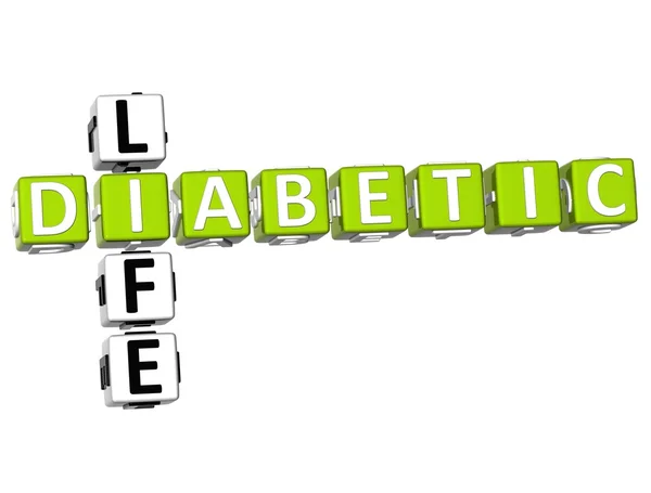 Parole crociate sulla vita diabetica — Foto Stock