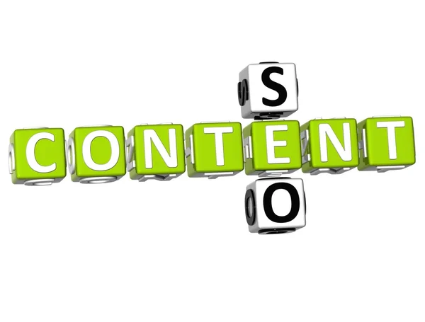 Seo Content Crossword — Stock Photo, Image