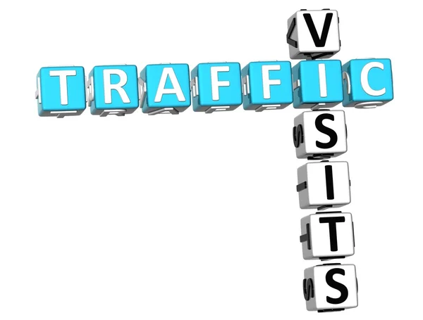 Crucigrama de visitas de tráfico —  Fotos de Stock